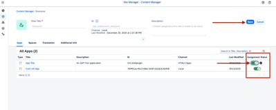 Assigning the Shell Plugin to the Everyone role in the Apps section