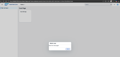 The "What's new" dialog opened from the custom header button
