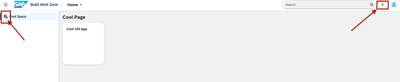 The updated navigation icon and the new custom button in the top bar